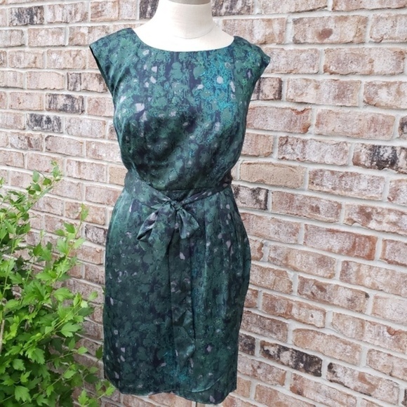 NWT LOFT Sleeveless Wrap Skirt Print Dress 4P - Picture 1 of 5